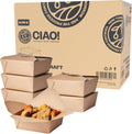 CIAO! Kraft Take Out Microwavable Food Containers 48 oz (300/Case)