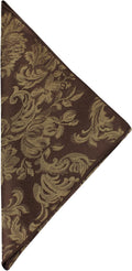 Miranda Damask Chocolate Cloth Napkins 17 in x 17 in - Set of 60