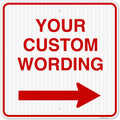 Custom Square Left or Right Arrow Sign 36x36 - Durable Reflective
