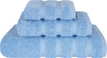 Sky Blue 600 GSM Turkish 3 Piece Towel Set - Soft, Absorbent