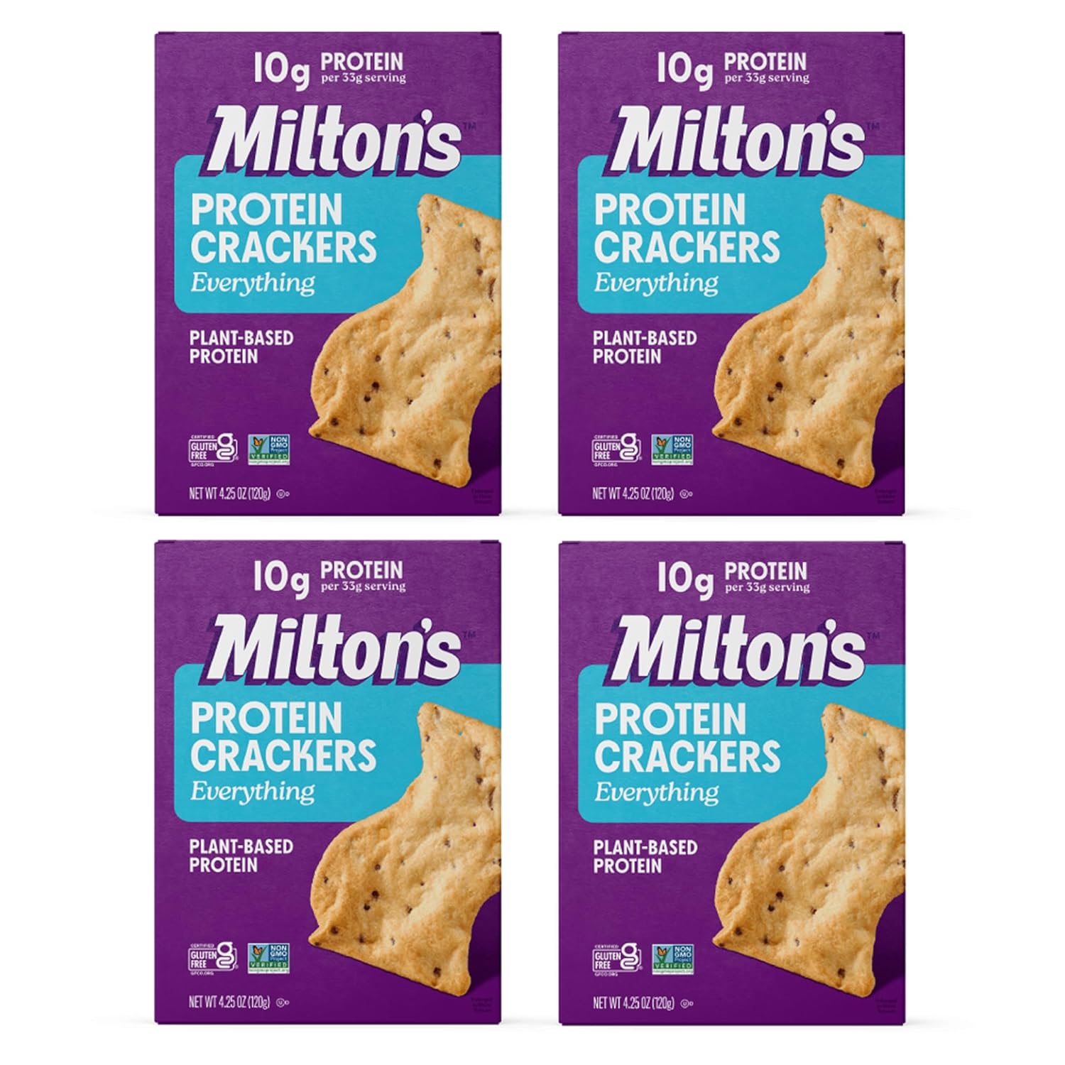 Milton's Protein Crackers - Deliciously Crunchy Snack with Protein