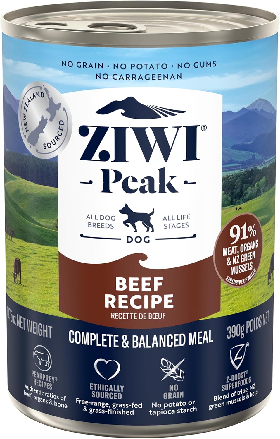 ZIWI Peak Canned Wet Dog Food - High Protein Grain Free Meal