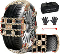 Tire Chains for Car SUV Pickup Trucks - Portable Emergency Snow Chains