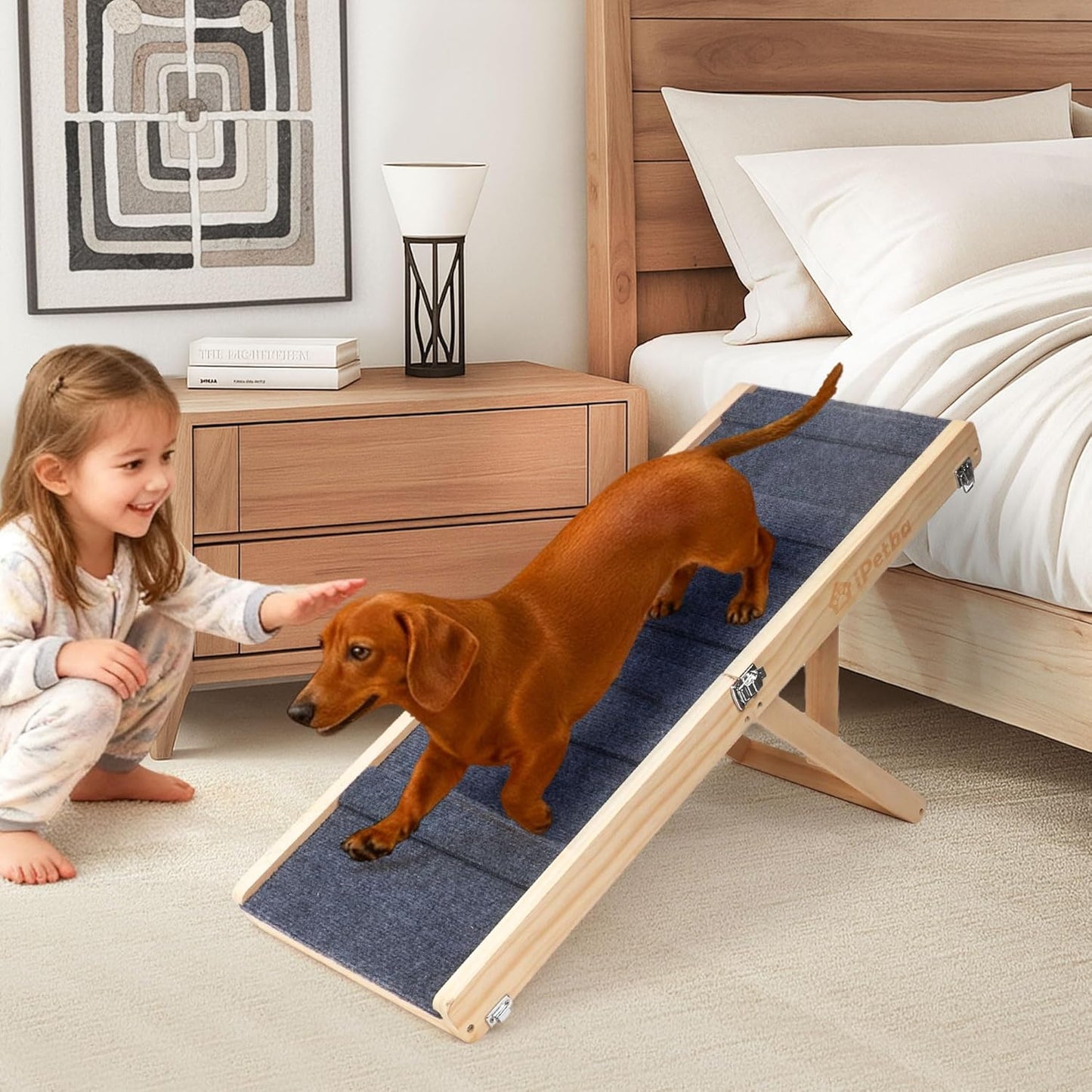 Adjustable Dog Ramp for Bed & Couch - Perfect for Small Dogs