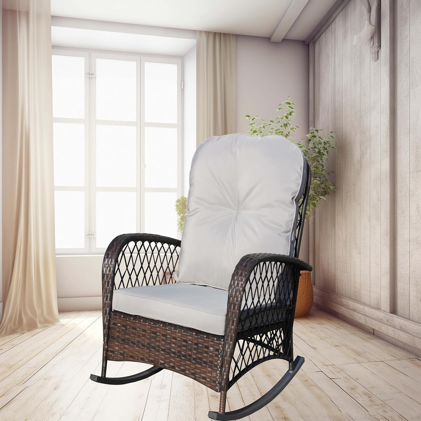 Ultimate Comfort Rattan Rocking Chair Set