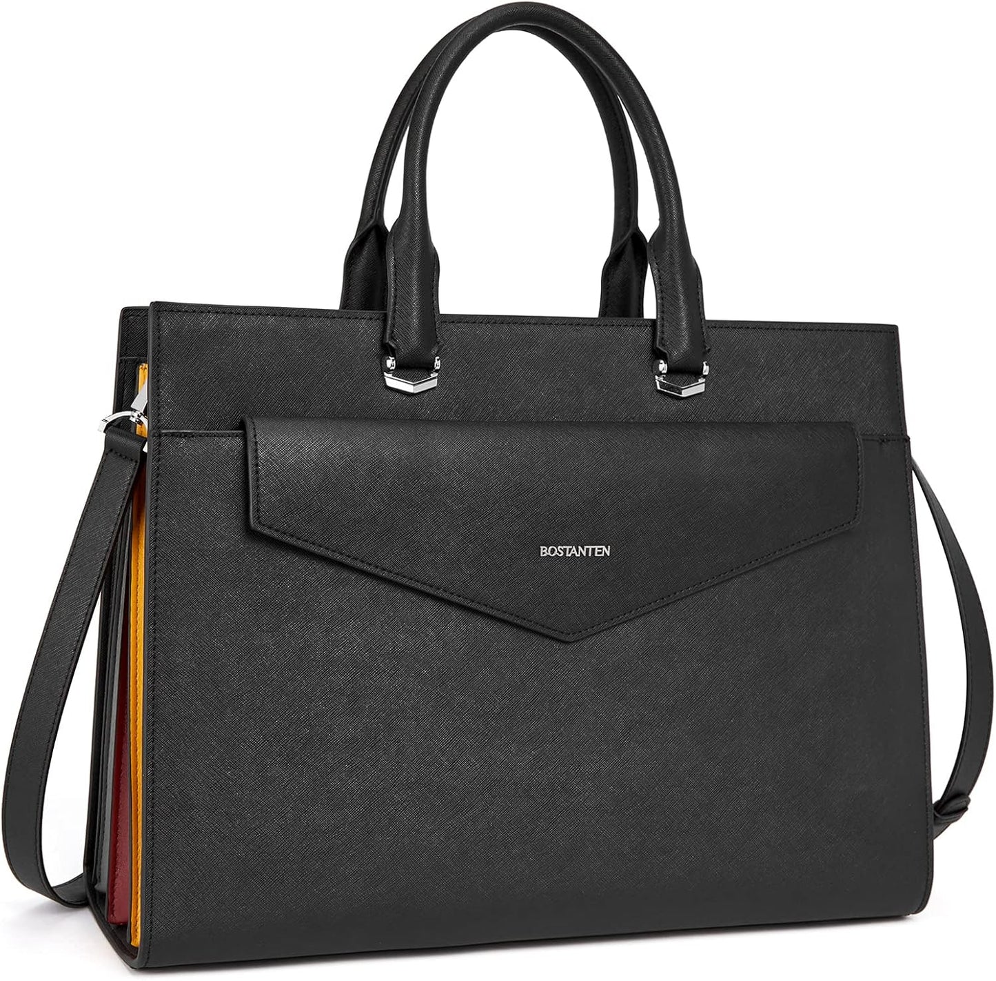 BOSTANTEN Briefcase for Women Laptop Tote 15.6 Inch Leather Bag