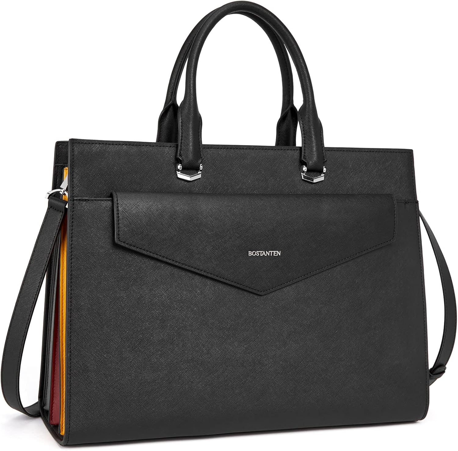 BOSTANTEN Briefcase for Women Laptop Tote 15.6 Inch Leather Bag