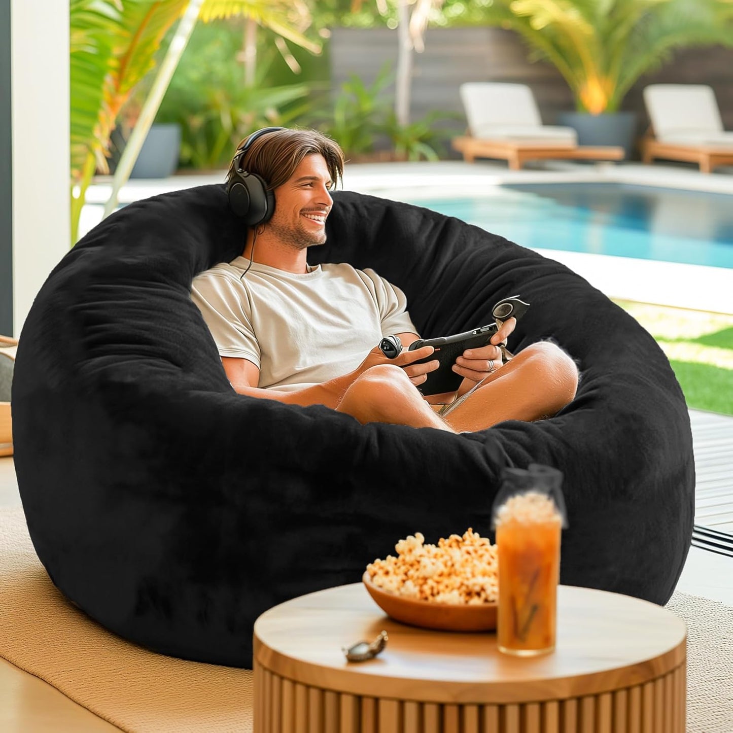 Codi Bean Bag Chair with Filler - Comfy Large 4 FT Chair