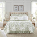 Laura Ashley Queen Quilt Set - Cotton Reversible Bedding, All Season