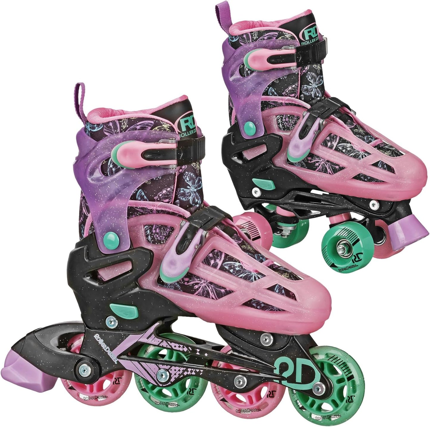 Roller Derby Falcon 2-in-1 Combo Skates for Kids, Adjustable
