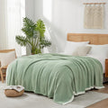 Snuggle Sac Sage Green Bedding Blanket Queen 90x90 in - Cozy