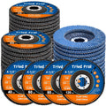 40 Pack Flap Discs 4 1/2 for Angle Grinder - Durable Zirconia Set