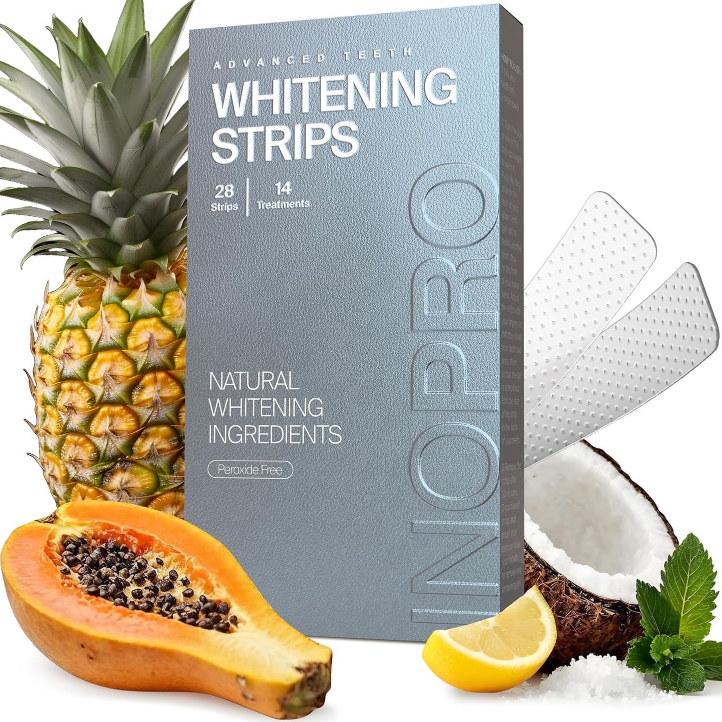 InoPro Natural Teeth Whitening Strips for Sensitive Smiles