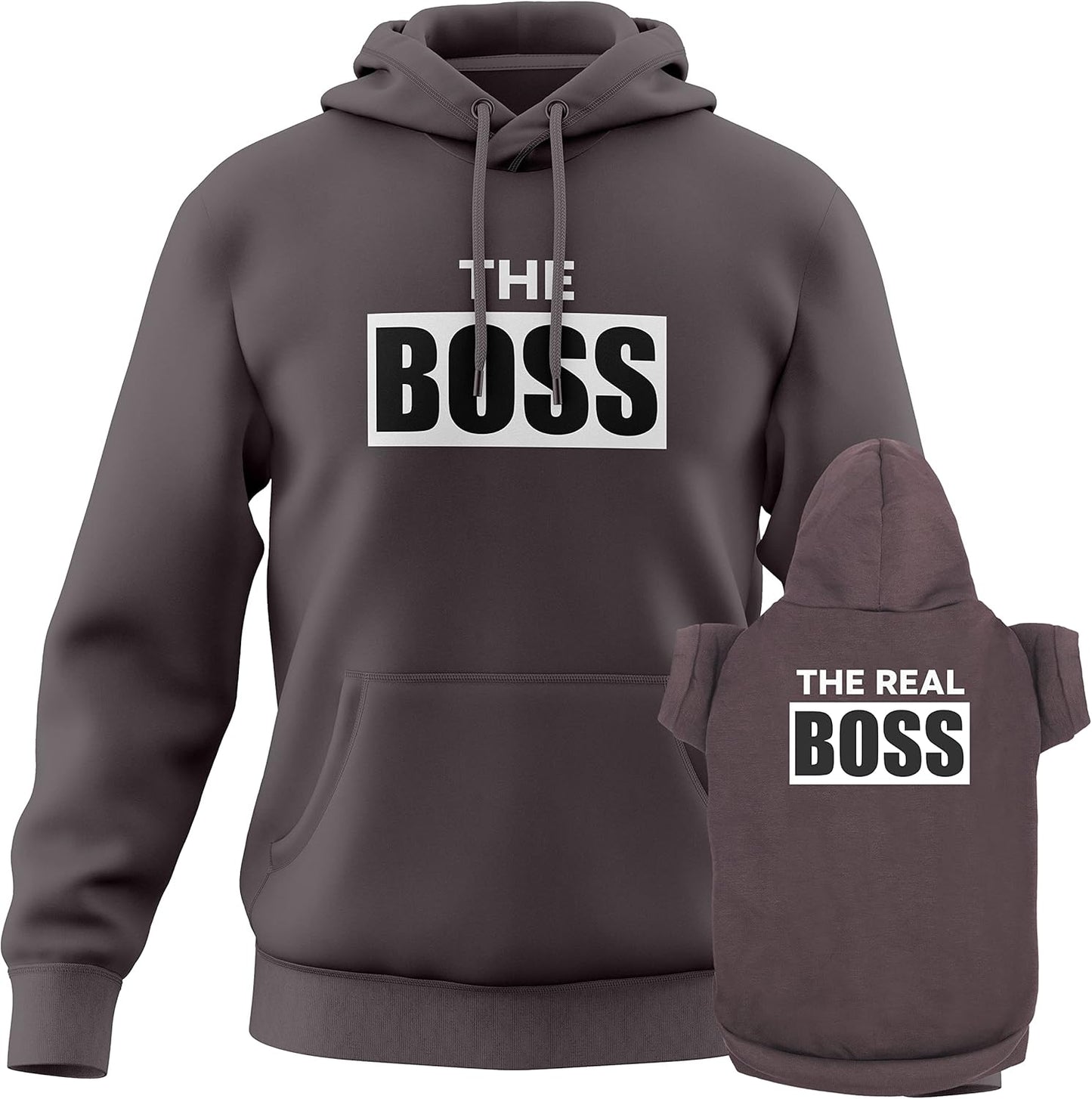 Matching Hoodies for Dogs and Humans - The Real Boss Set
