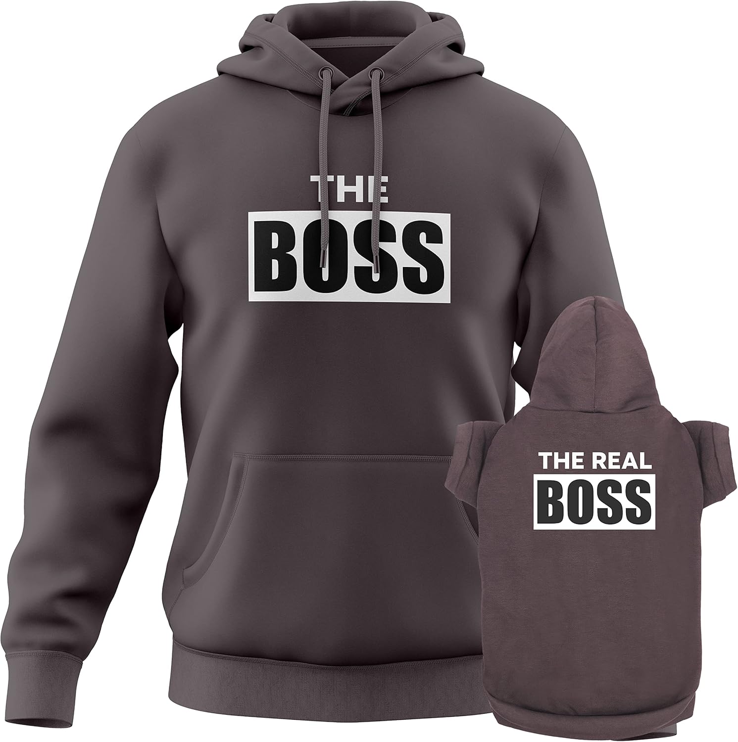 Matching Hoodies for Dogs and Humans - The Real Boss Set
