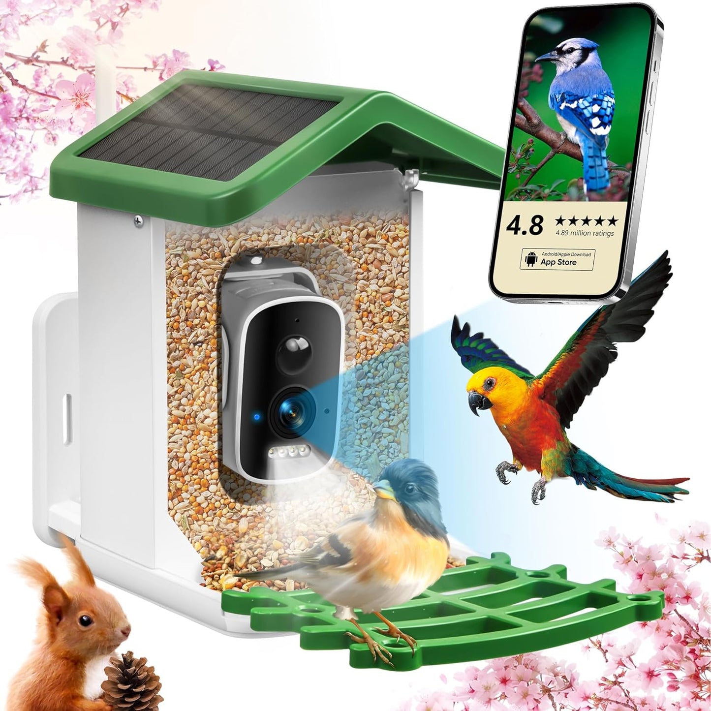 AI Smart Bird Feeder w/ Camera & Live View - 35 characters