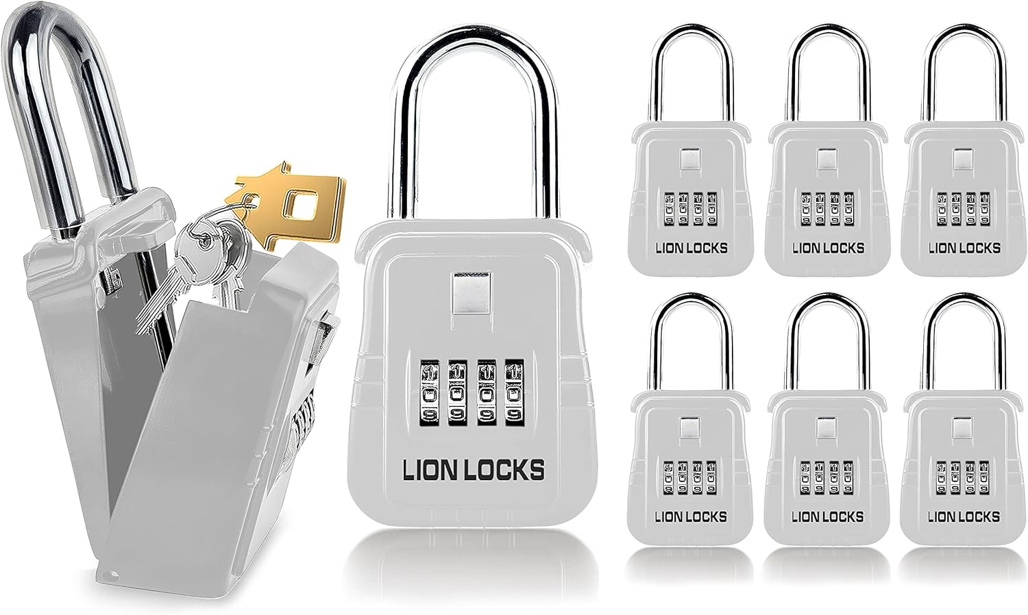 Lion Locks 1500 Key Lock Box for Secure Outdoor Key Access