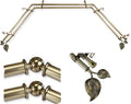 A&F Antique Brass Double Bay Curtain Rod