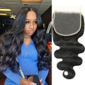 5x5 HD Lace Closure Human Hair 16in Body Wave Closure - Natural Look