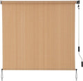 Outdoor Sunshade Roller Shade 6W x 6H - Crank Cordless Privacy Shade