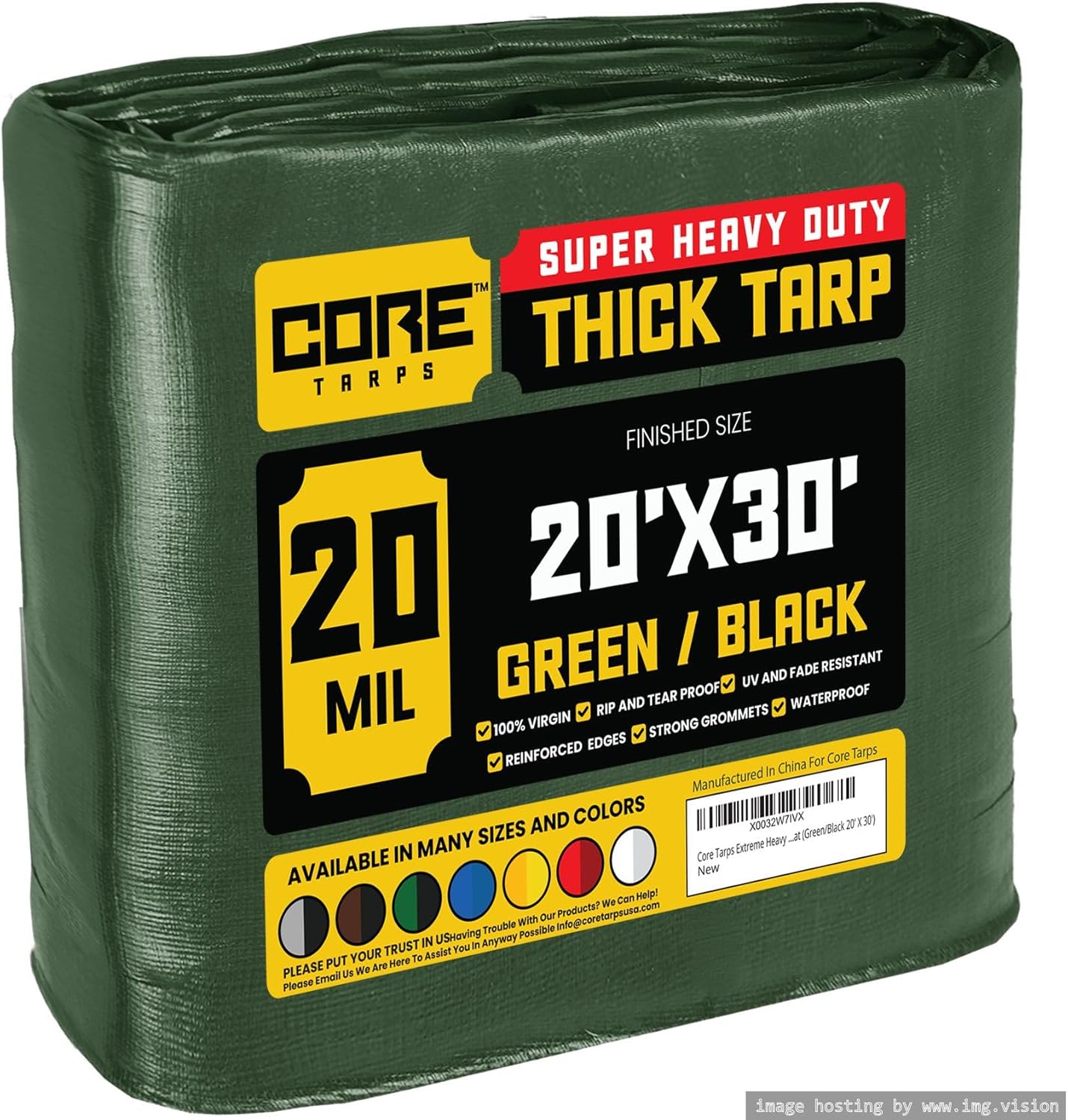 Core Tarps Extreme Heavy Duty 20 Mil Tarp Cover for All Needs
