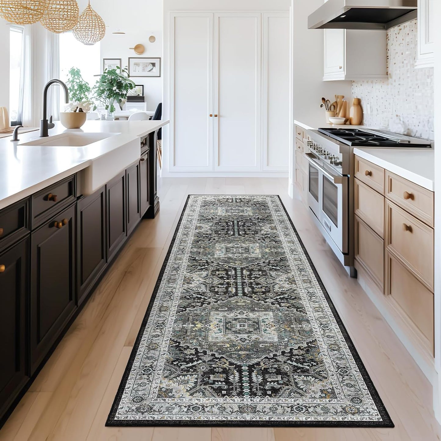 Madane Washable Runner Rug 2x8 for Hallways and Kitchens