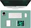 K KNODEL Small Office Leather Desk Mat - Dual-Sided Desktop Protector