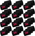 36-Pack Pink Ribbon Sweatbands for Sports - Breast Cancer Awareness
