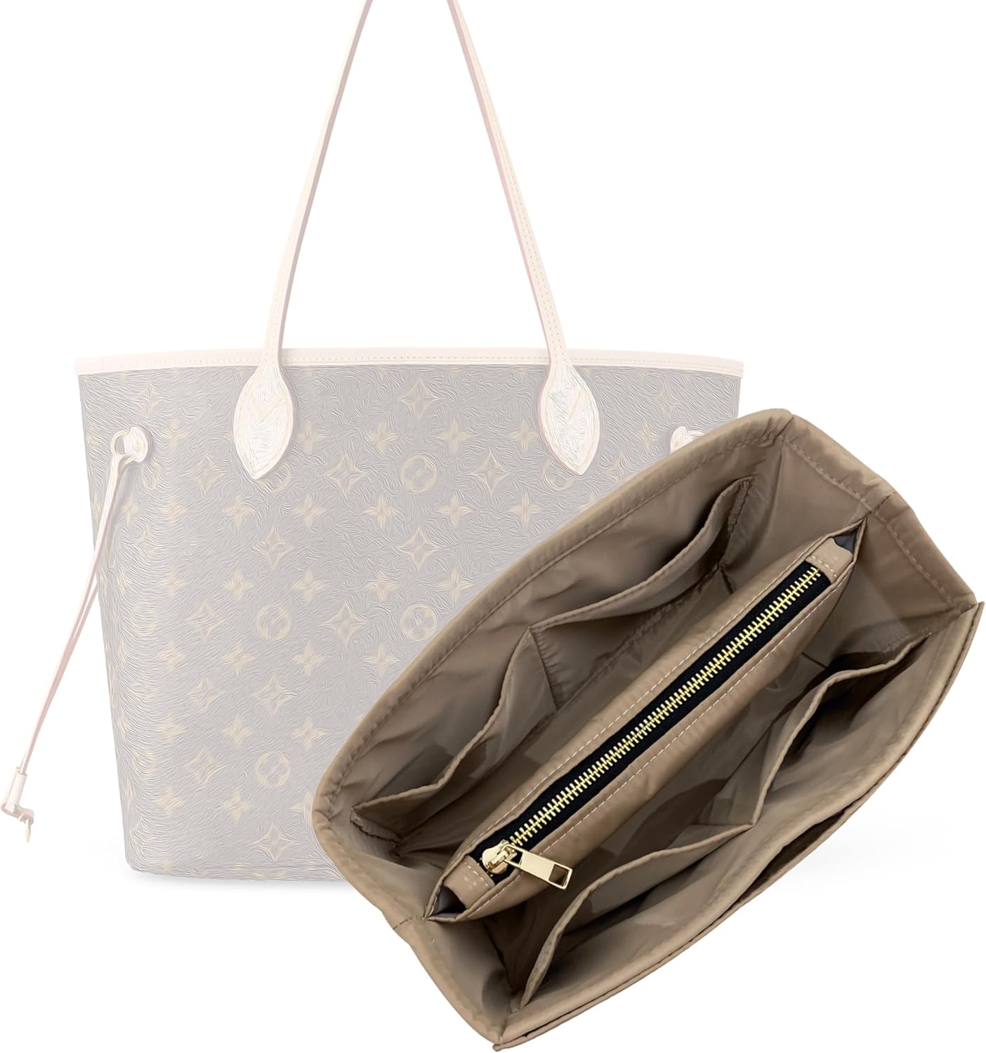 Waterproof Nylon Purse Organizer for Neverfull MM and GM Bags