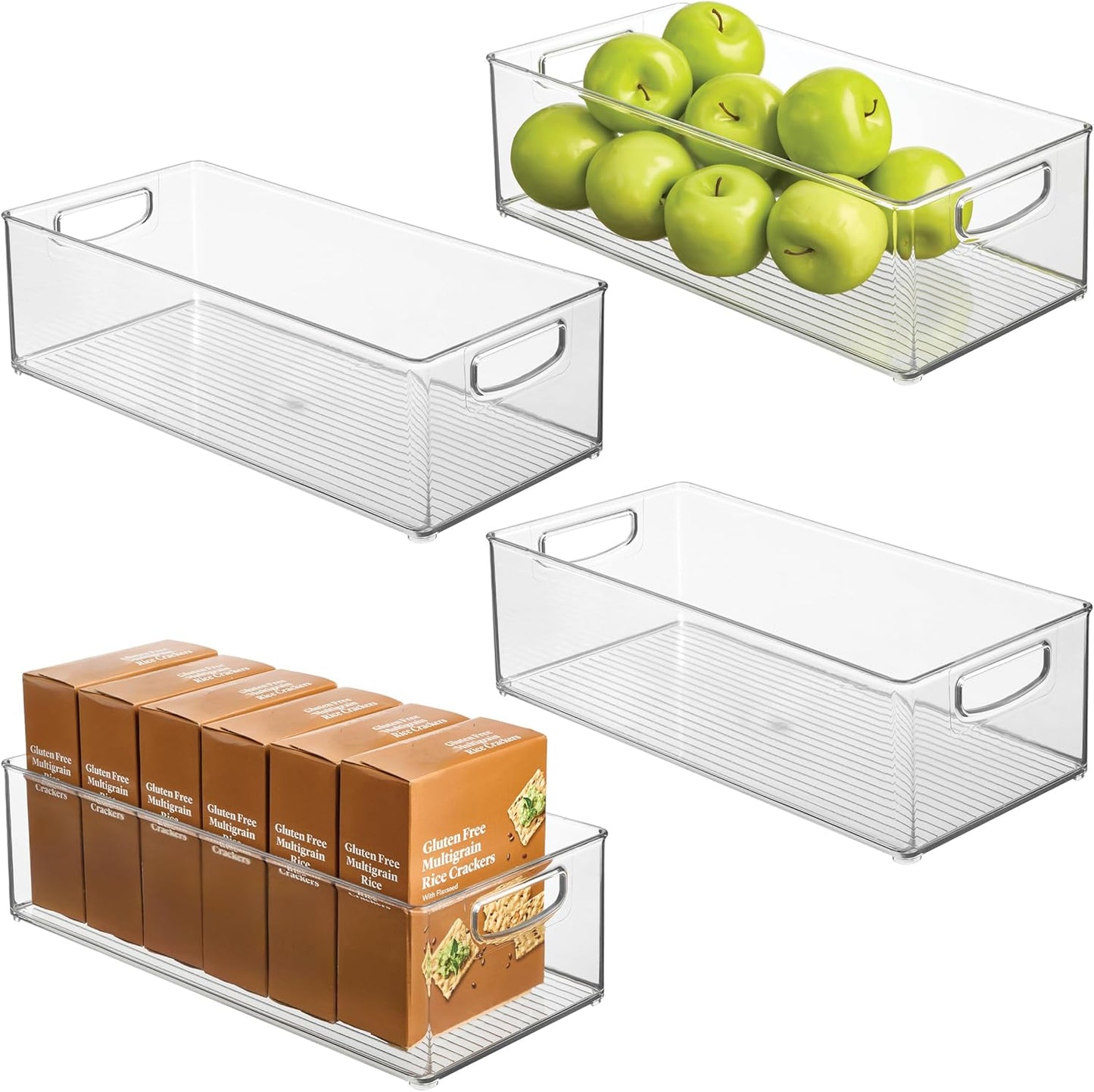 InterDesign Stackable Pantry Bin Set of 4 for Smart Storage