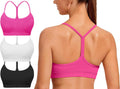 Women's Padded Sports Bras with Spaghetti Straps and Y Back Design
