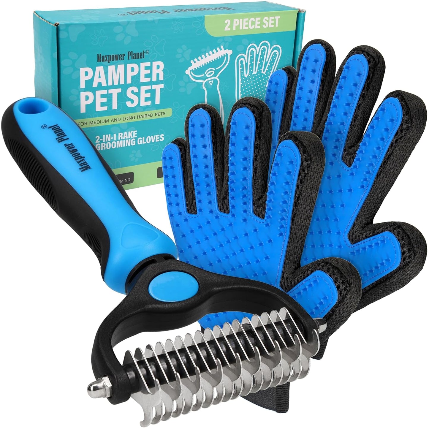 2X Grooming Set - Reduce Shedding Easily!