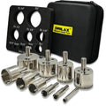 Drilax 10-Piece Diamond Drill Bit Set 1/4in-2in - Precision Holes