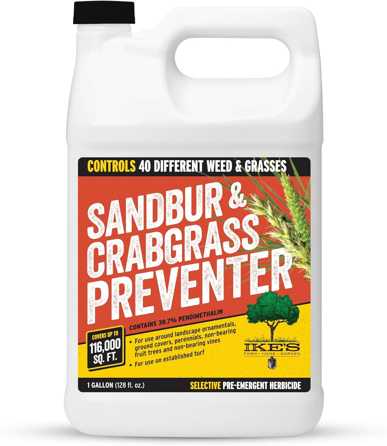 Ike's Sandbur & Crabgrass Preventer for Effective Weed Control