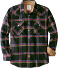 Flannel Shirt for Men Long Sleeve Pearl Snap - Cozy Cotton