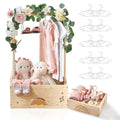 Wooden Baby Shower Crate Closet Set with 10 Hangers - Dual Storage