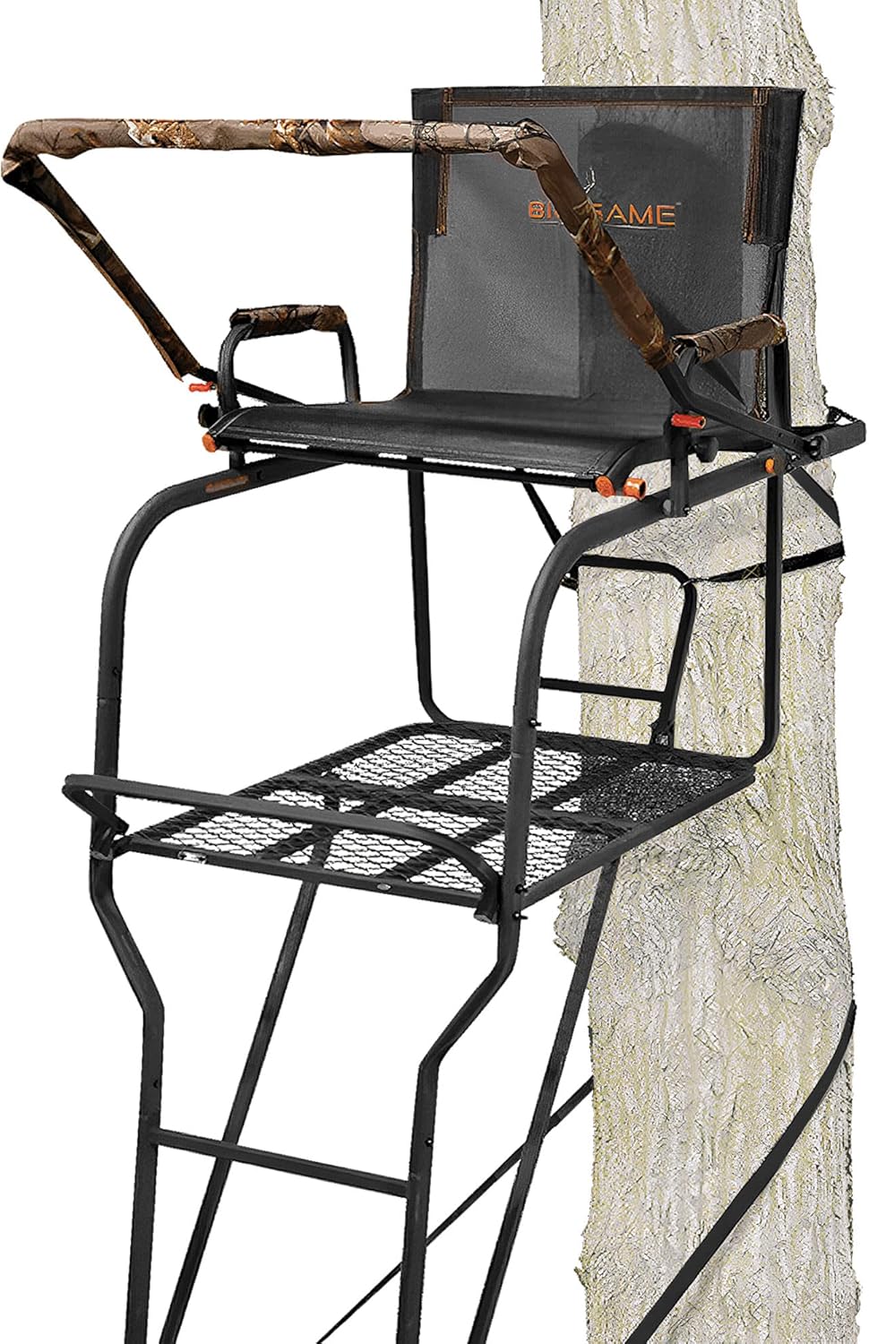 1-Person Ladder Tree Stand for Hunting Deer with Flex-Tek Seat