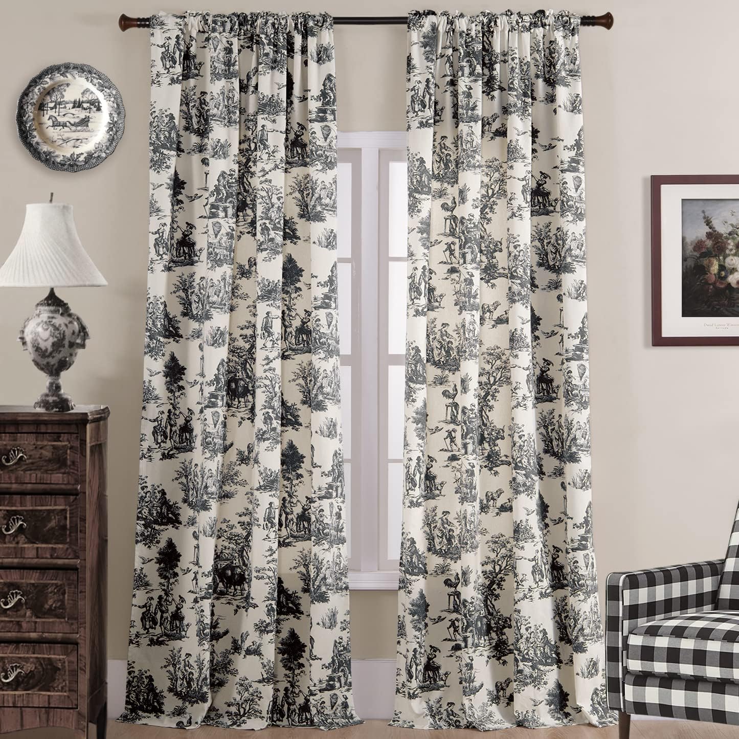 96 Inch Curtains for Bedroom Aesthetic Decor - Retro Chic Design
