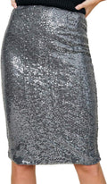 Anna-Kaci High Waist Sparkly Sequins Midi Pencil Skirt - Glam Fit