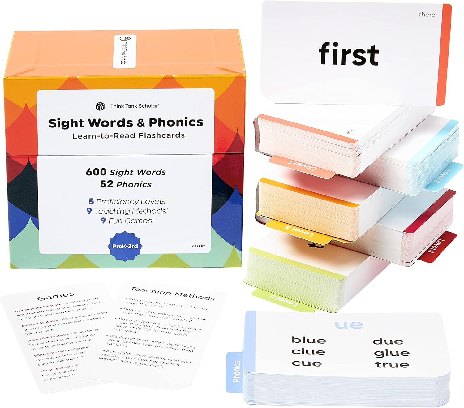 Think Tank Scholar 652 Sight Words Flash Cards for Kids Learning