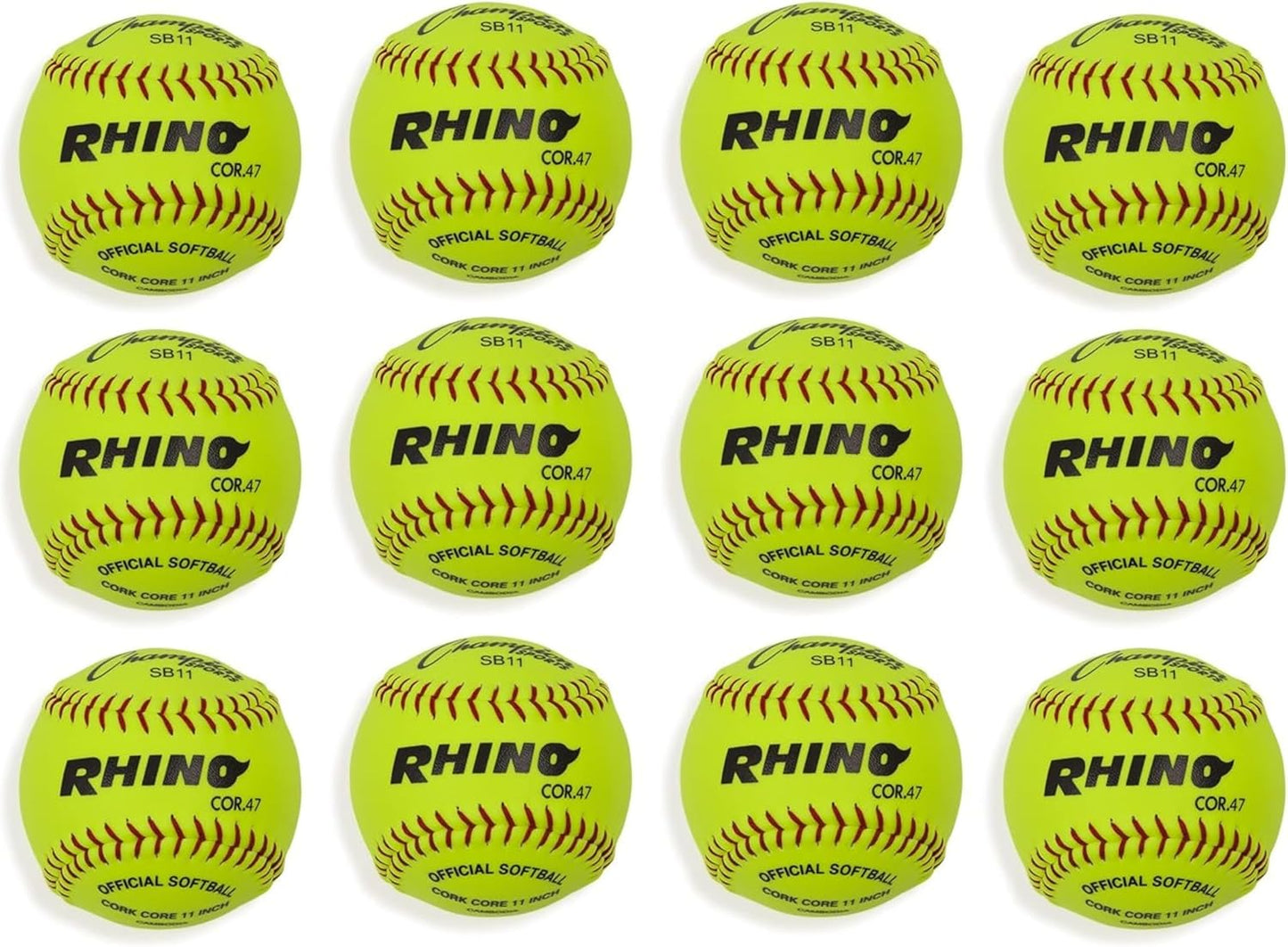 Champion Sports Softballs for Game Play and Practice Training