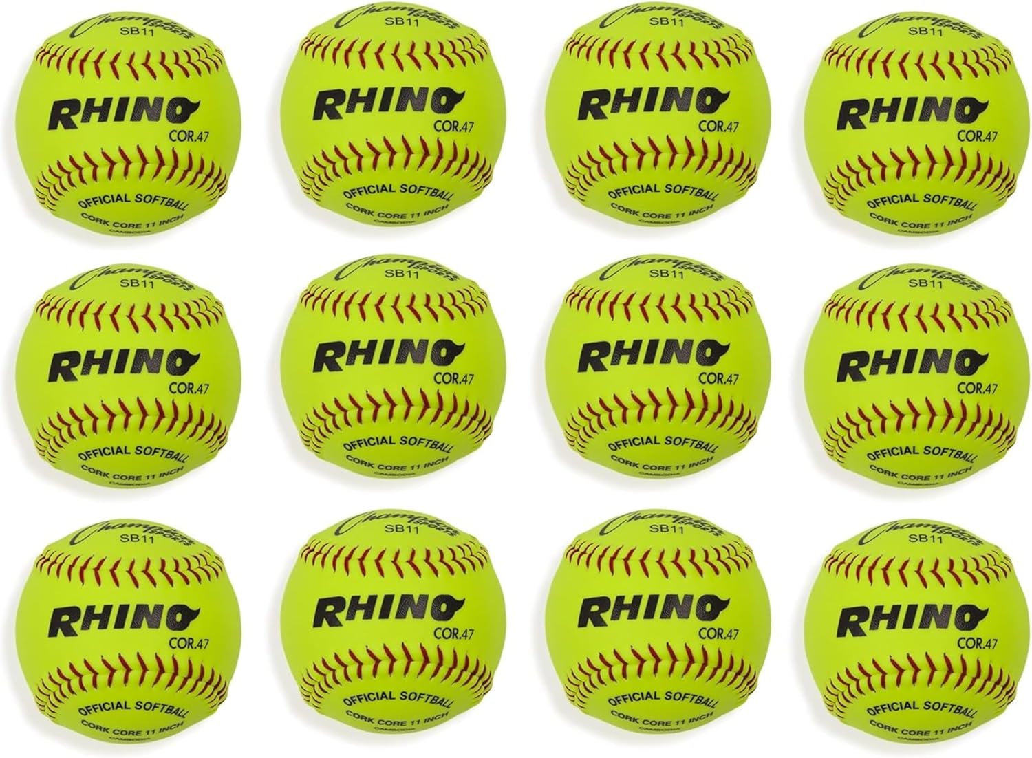 Champion Sports Softballs for Game Play and Practice Training