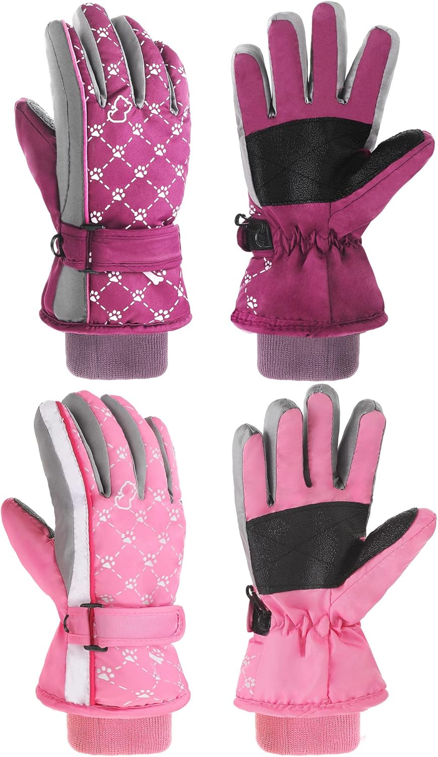 Kids Waterproof Winter Snow Gloves - Warm & Stylish!