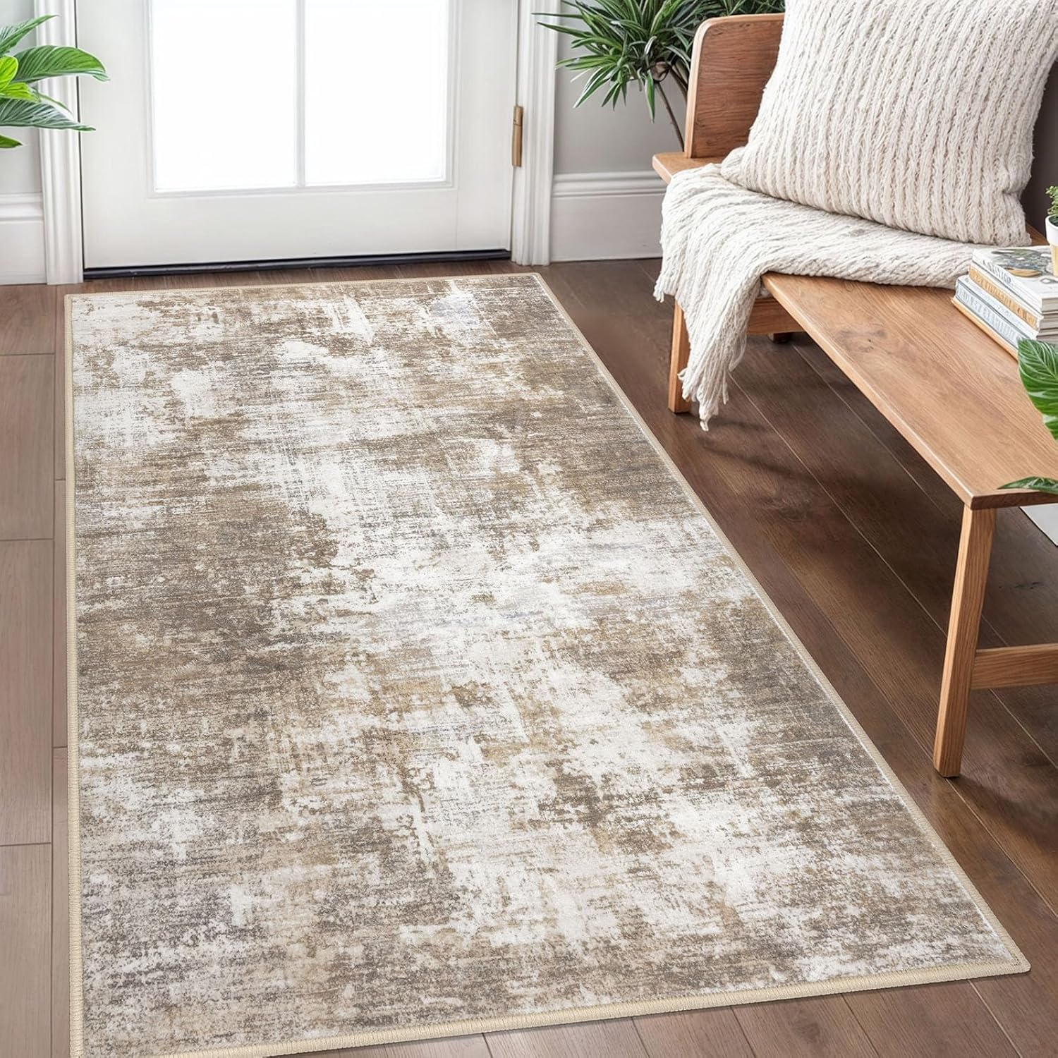 IOHOUZE Abstract Area Rug 3x5 Ft Washable Non Slip Kitchen Rug