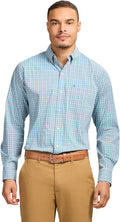 IZOD Men's Performance Comfort Long Sleeve Plaid Button Down - Easy it