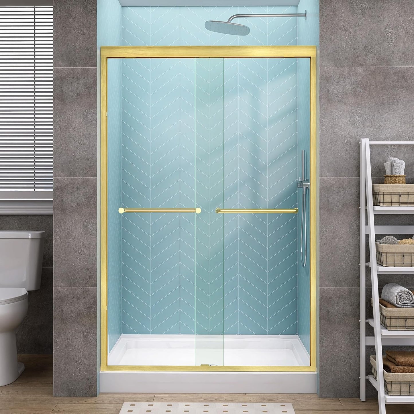 GETPRO Sliding Shower Door 46-48 in. W x 72 in. H for Your Bathroom