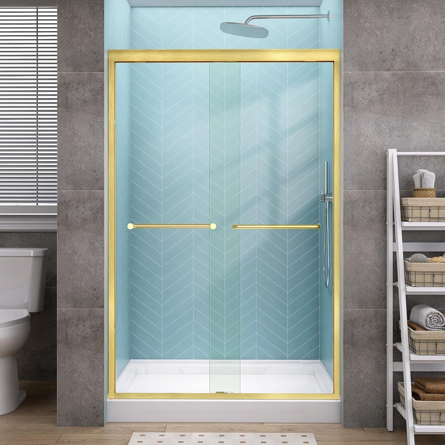 GETPRO Sliding Shower Door 46-48 in. W x 72 in. H for Your Bathroom