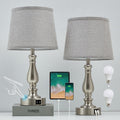 Table Lamps for Bedroom Set of 2 - Touch 3-Way Dimmable with Dual USB