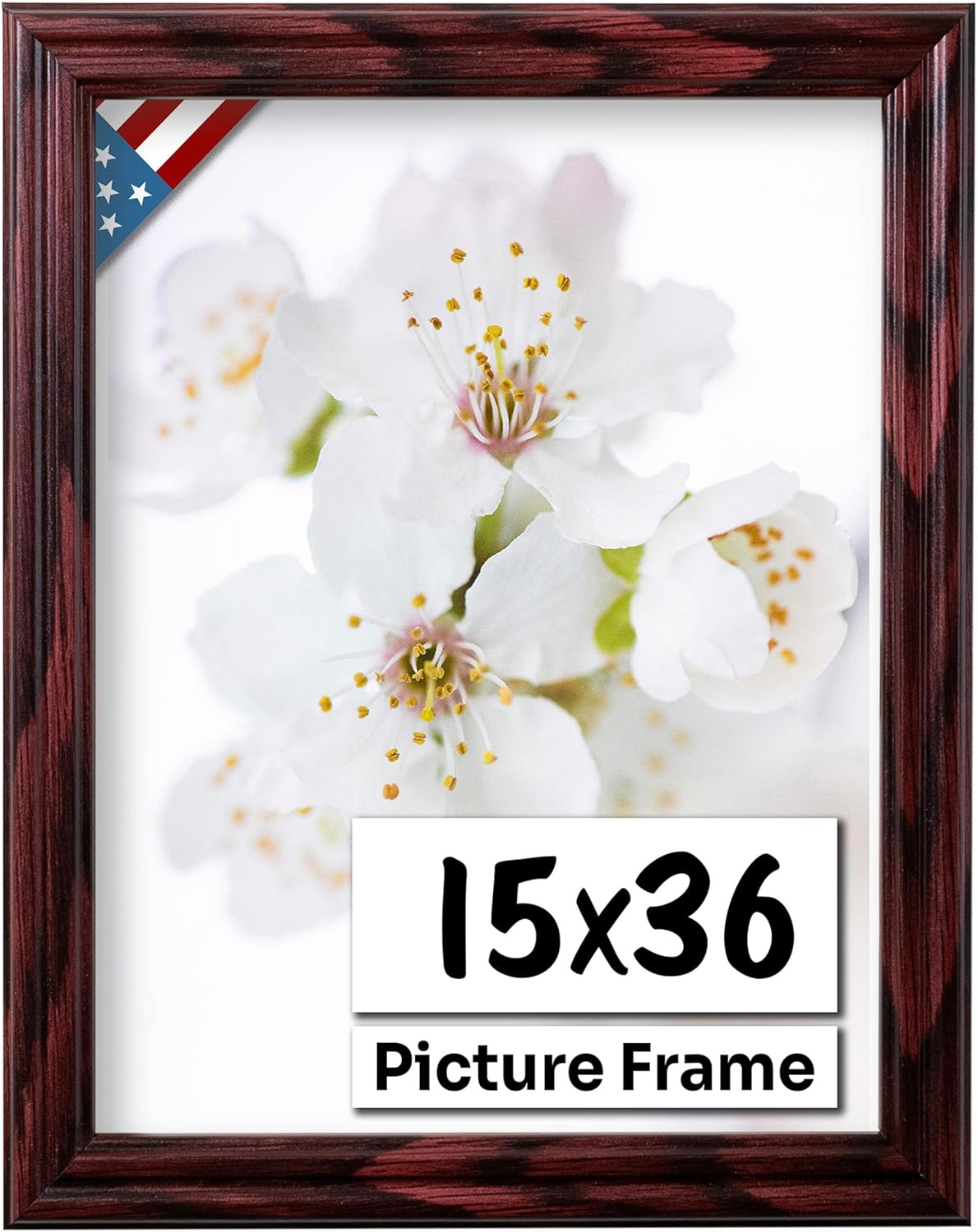 Cherry 15x36 Picture Frame - Handmade Solid Wood Wall Decor