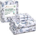 RUVANTI 100% Organic Cotton California King Sheets - Crisp Percale